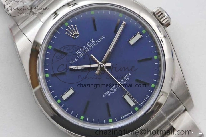 MiroTime 0105 Oyster Perpetual 39mm 114300 EWF 1:1 Best Edition 904L Steel Blue Dial on SS Bracelet SA WaterResistant 2005